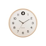 KARLSSON Wanduhr Natural Cuckoo, 31.5x6cm, exkl. 1xAA u. 2xLR14, Weiss