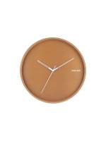 KARLSSON Wanduhr Hue, 40x4.5cm, exkl. 1AA, Caramel brown