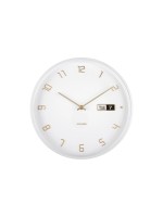 KARLSSON Wanduhr Data Flip, 30x4.5cm, exkl. 1 AA, White