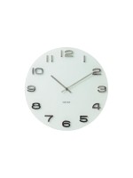 KARLSSON Wanduhr Vintage Round, 35x4cm, exkl. 1xAA, Glasfarbig