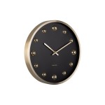 KARLSSON Wanduhr Shiny Dots, Exkl. 1 x AA Batterie, Black/Gold