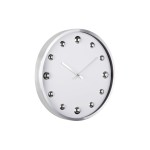 KARLSSON Horloge murale Shiny Dots White / Silver