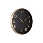 KARLSSON Horloge murale Elegance Glow Black
