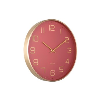 KARLSSON Wanduhr Elegance Glow, Exkl. 1 x AA Batterie, Red ochre KARLSSON Wanduhr Elegance Glow, Exkl. 1 x AA Batterie, Red ochre
