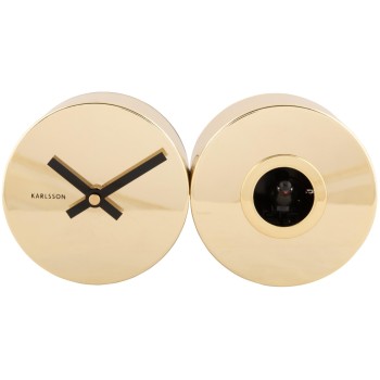 KARLSSON Wanduhr Duo Cuckoo, Exkl. 3 x AA Batterie, Gold plated KARLSSON Wanduhr Duo Cuckoo, Exkl. 3 x AA Batterie, Gold plated