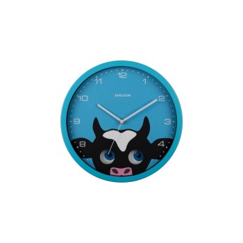 KARLSSON Kinder Wanduhr Kuh, Wall clock Peekaboo Cow blue KARLSSON Kinder Wanduhr Kuh, Wall clock Peekaboo Cow blue