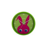 KARLSSON Kinder Wanduhr Marienkäfer, Wall clock Peekaboo Ladybug green