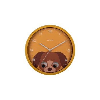 KARLSSON Kinder Wanduhr Hund, Wall clock Peekaboo Dog yellow KARLSSON Kinder Wanduhr Hund, Wall clock Peekaboo Dog yellow