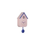 KARLSSON Horloge murale Dupla Color Cuckoo Soft Pink and Cobalt Blue