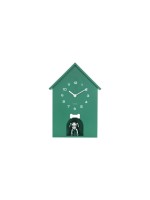 KARLSSON Horloge murale Wall clock Dog House Retro Green