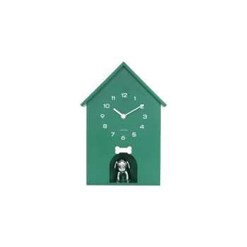 KARLSSON Wall clock Dog House, Exkl. 3 x AA, Retro green