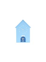 KARLSSON Horloge murale Wall clock Dog House Soft Blue
