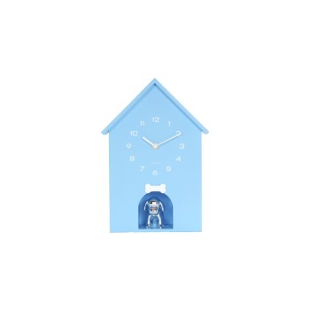 KARLSSON Wall clock Dog House, Exkl. 3 x AA, Soft blue