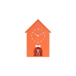KARLSSON Horloge murale Wall clock Dog House Bright Orange