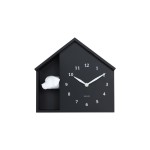 KARLSSON Horloge murale Peeking Doggy Black