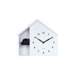 KARLSSON Horloge murale Peeking Doggy White