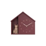 KARLSSON Horloge murale Wall clock Sitting Cat Burgundy Red