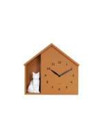 KARLSSON Horloge murale Wall clock Sitting Cat Ochre Yellow