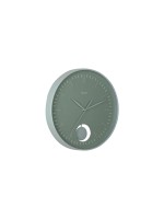 KARLSSON Horloge murale Grato Pendulum 40.6 cm, vert jungle/jade grise