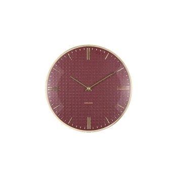 KARLSSON Horloge murale Riqueza 35 cm, rouge bourgogne