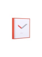 KARLSSON Horloge murale Cool Retro Cuadrado 28,3 x 28.3 cm, rouge écarlate