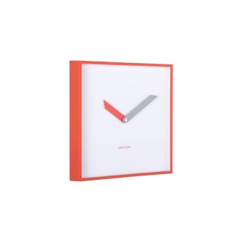 KARLSSON Wanduhr Cool Retro Cuadrado, 28.3 x 28.3 cm, Bright scarlet red