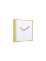 KARLSSON Horloge murale Cool Retro Cuadrado 28,3 x 28.3 cm, jaune citrine