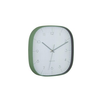 KARLSSON Wanduhr Grato Cuadrado, 29 x 29 cm, Grayed jade w. jungle green