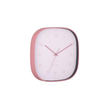 KARLSSON Wanduhr Grato Cuadrado, 29 x 29 cm, Soft pink w. rose tan
