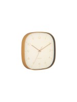 KARLSSON Horloge murale Grato Cuadrado 29 x 29 cm, jaune tendre/jaune ocre