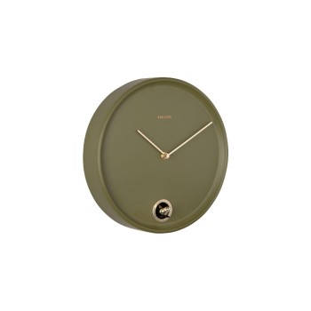 KARLSSON Wanduhr Esencia Cuckoo, 30 cm, Luxury green