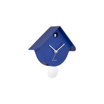 KARLSSON Wanduhr Retro Cuckoo, 25.5 x 25.8 cm, Cobalt blue