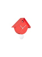 KARLSSON Horloge murale Retro Cuckoo 25,5 x 25.8 cm, rouge écarlate vif