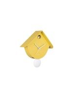 KARLSSON Wanduhr Retro Cuckoo, 25.5 x 25.8 cm, Citrine yellow