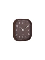 KARLSSON Horloge murale Elemental Cuadrado 30 x 30 cm, brun chocolat