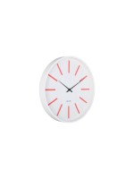 KARLSSON Horloge murale Arruga Retro 40 cm, blanc/rouge écarlate