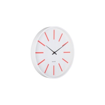KARLSSON Horloge murale Arruga Retro 40 cm, blanc/rouge écarlate KARLSSON Horloge murale Arruga Retro 40 cm, blanc/rouge écarlate
