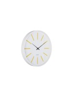 KARLSSON Horloge murale Arruga Retro 40 cm, blanc/jaune citrine