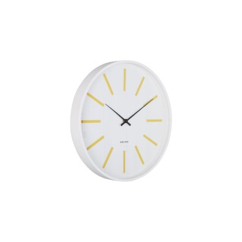 KARLSSON Horloge murale Arruga Retro 40 cm, blanc/jaune citrine KARLSSON Horloge murale Arruga Retro 40 cm, blanc/jaune citrine