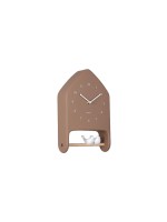 KARLSSON Horloge murale Love Birds 20 x 32 cm, marron moka