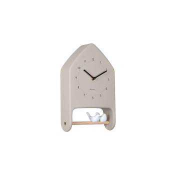 KARLSSON Wanduhr Love Birds, 20 x 32 cm, Warm grey