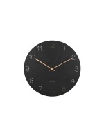 KARLSSON Horloge murale Pendentif en forme d'horloge murale avec des chiffres gravés Noir