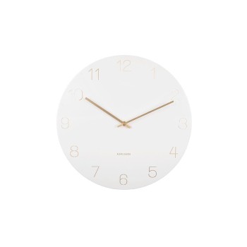 KARLSSON Charm Engraved Numbers, Ø 40 cm, White KARLSSON Charm Engraved Numbers, Ø 40 cm, White