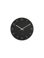 KARLSSON Pendentif en forme d'horloge murale avec chiffres gravés, petit modèle Noir