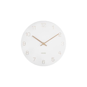 KARLSSON Charm Engraved Numbers Small, Ø 30 cm, White KARLSSON Charm Engraved Numbers Small, Ø 30 cm, White