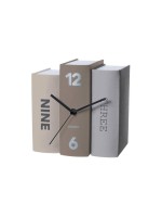 KARLSSON Wanduhr Book, Papier, grey, 20 x 20 x 15 cm, Exkl. 1 AA Batterien
