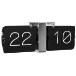 KARLSSON Wanduhr No Case, Chrom, black , 36 x 8.5 x 14 cm