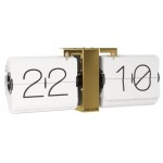 KARLSSON Wanduhr No Case, Messing, white, 36 x 8.5 x 14 cm