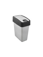 keeeper Poubelle Magne 10 l, Flip-Deckel, light silver