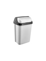 keeeper Poubelle Rasmus 10 l, couvercle à enrouler, argent clair